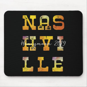 Nashville Trip T Shirt 2019 Honeymoon Bride und Gr Mousepad