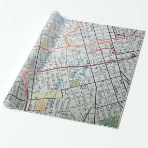NASHVILLE Vintage Karte Geschenkpapier