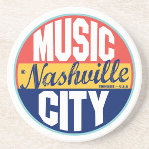 Nashville Vintage Label Getränkeuntersetzer