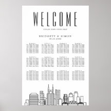 Nashville Wedding | 12 Tabelle Seating Chart
