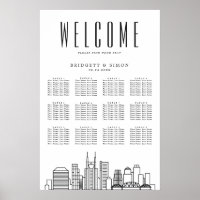 Nashville Wedding | 12 Table Seating Chart 