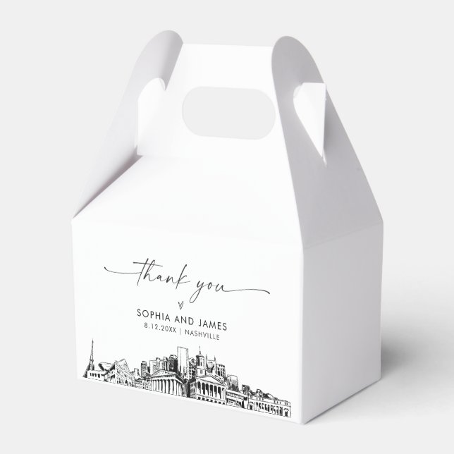 Nashville Wedding Personalisiert Favor Box Geschenkschachtel (Vorderseite)