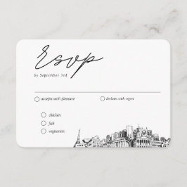 Nashville Wedding Traditionelle UAWG Meal Optionen Begleitkarte