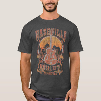 Nashvilleennessee Gitarre Country Musik Stadt Gita T-Shirt