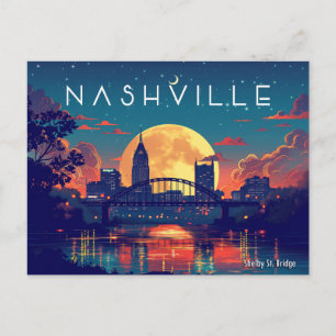 Nashville's Shelby Street Bridge Postkarte