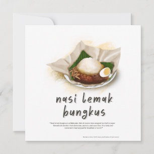 Nasi Lemak Bungkus Malaysia Feiertagskarte