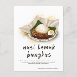 Nasi Lemak Bungkus Malaysia Postkarte