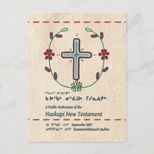 Naskapi Dedication Lesezeichen/Postkarte Postkarte