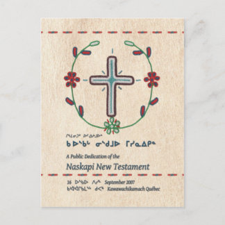 Naskapi Dedication Lesezeichen/Postkarte Postkarte