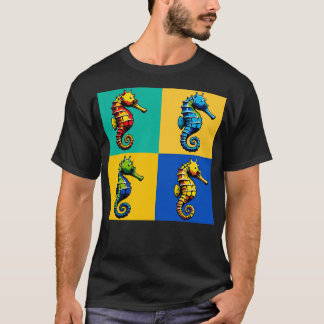 Naso Seepferde Kunst, Dichtung und Musik T-Shirt