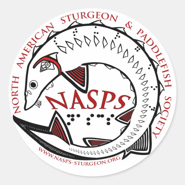 NASPS-Logo-Aufkleber Runder Aufkleber (Vorderseite)
