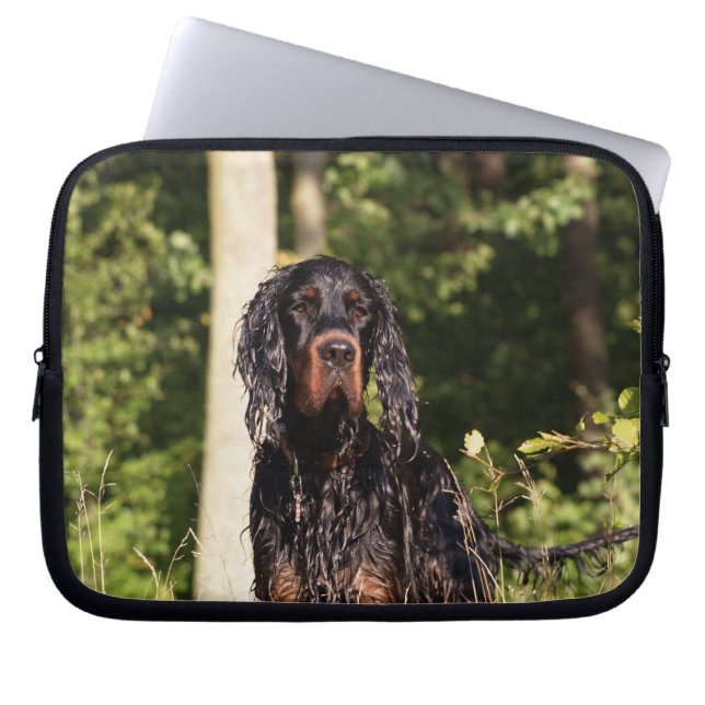 Nass Gordon Setter Notebook-Computer-Sieb Laptopschutzhülle (Vorderseite)