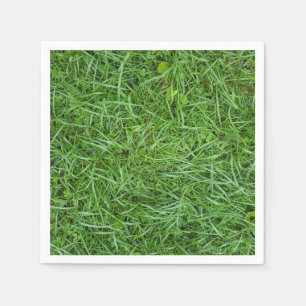nass grünes Gras Serviette