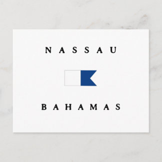 Nassau Bahamas Alpha Dive Flag Postkarte