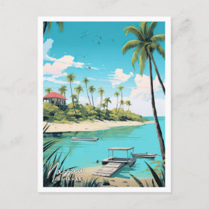Nassau Bahamas Art Travel Place Illustration Postkarte