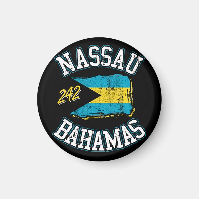 Nassau Bahamas Flag Magnet Urlaub Kreuzfahrt 242 (Vorne)