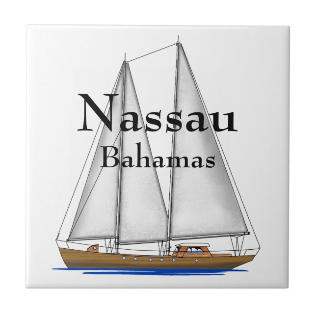 Nassau Bahamas Fliese (Vorderseite)