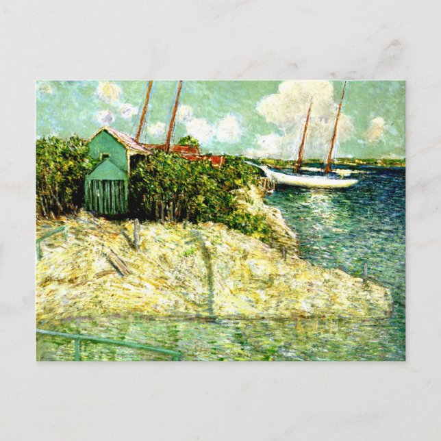 Nassau, Bahamas, Gemälde von J. Alden Weir Postkarte (Vorderseite)