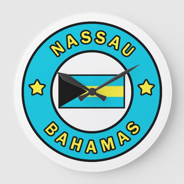 Nassau Bahamas Große Wanduhr (Vorderseite)