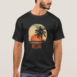 Nassau Bahamas Karibik Strandurlaub Palme T-Shirt
