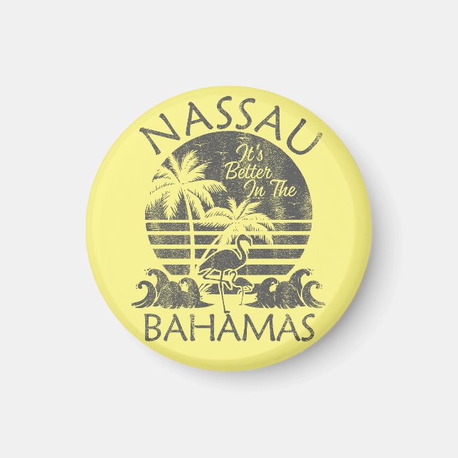 Nassau Bahamas Magnet Urlaub Rückweg Strand (Vorne)