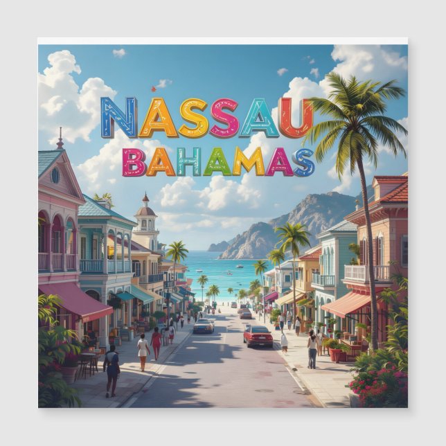Nassau bahamas magnetkarte (Vorderseite)