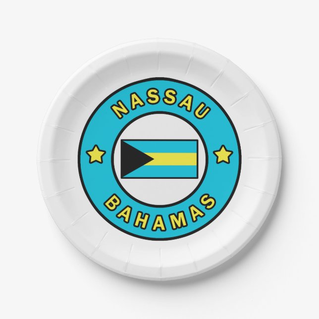 Nassau Bahamas Pappteller (Vorderseite)
