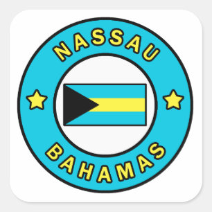 Nassau Bahamas Quadratischer Aufkleber