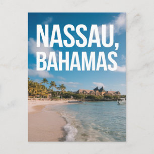 Nassau Bahamas Reise Kunst Postkarte