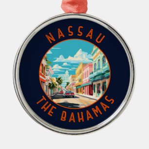 Nassau Bahamas Reise Kunst Vintage Ornament Aus Metall