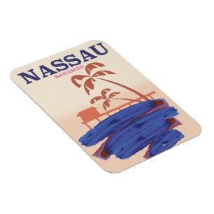 Nassau Bahamas Reise Strandposter Magnet