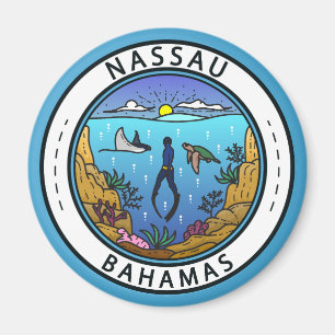 Nassau Bahamas Scuba Abzeichen Magnet