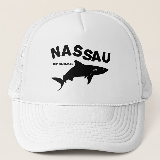 Nassau - Bahamas Shark Diving T - Shirt Truckerkappe (Vorderseite)