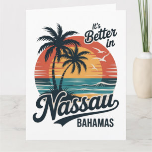 Nassau Bahamas Strand Sommer Karte