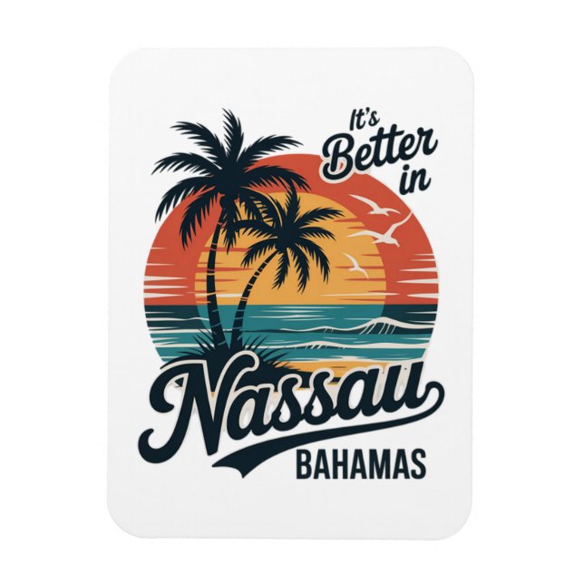 Nassau Bahamas Strand Sommer Magnet (Vertikal)