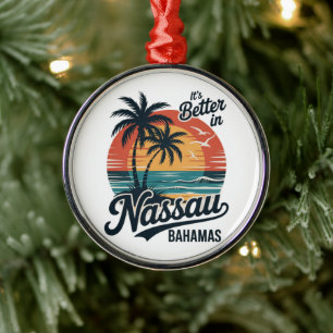 Nassau Bahamas Strand Sommer Ornament Aus Metall