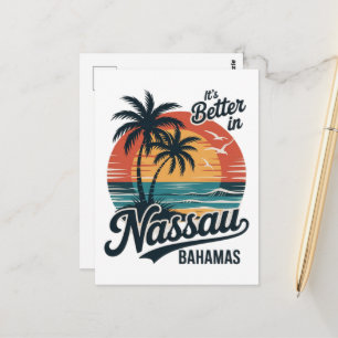 Nassau Bahamas Strand Sommer Postkarte