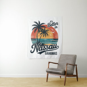 Nassau Bahamas Strand Sommer Wandteppich