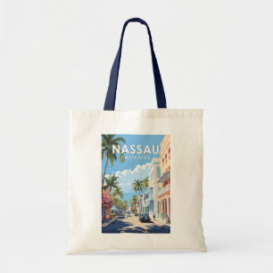 Nassau Bahamas Travel Art Vintag Tragetasche