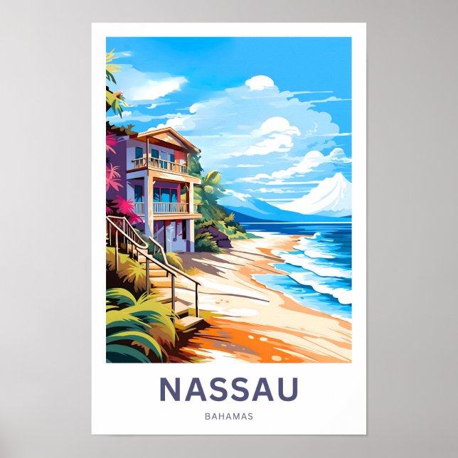Nassau Bahamas Travel Print Poster (Vorne)