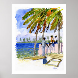 Nassau Beach Print Poster
