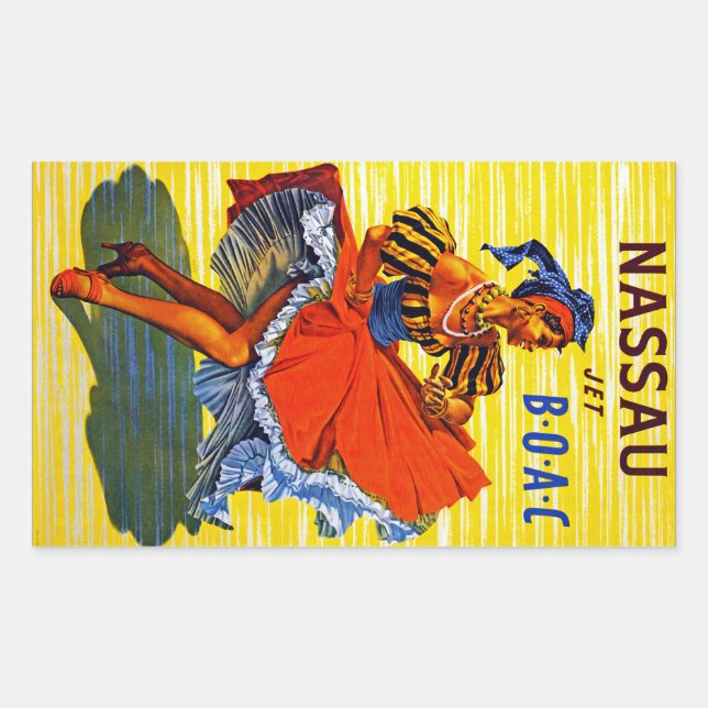 Nassau Jet Rechteckiger Aufkleber (Vorderseite)