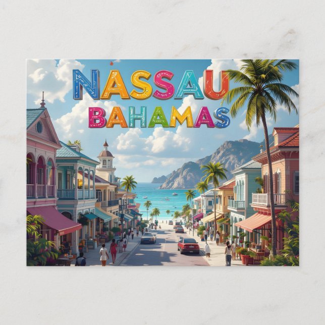 Nassau Postkarte (Vorderseite)