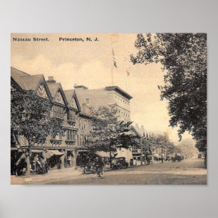 Nassau St, Princeton, New Jersey, Vintag Poster