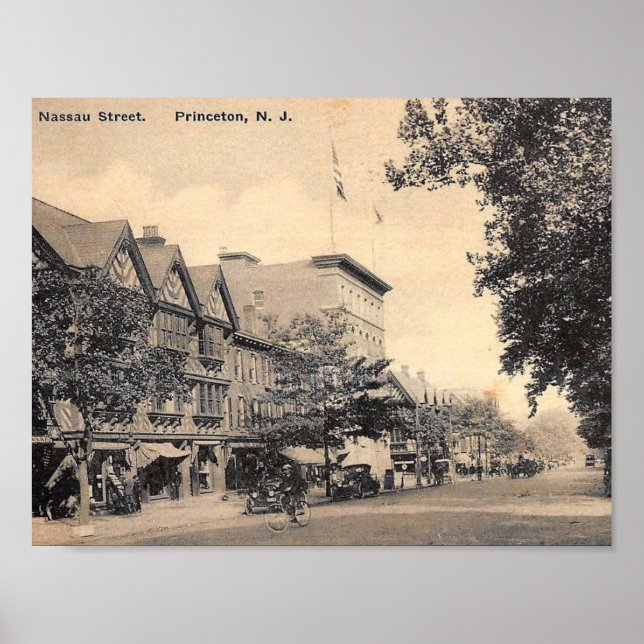Nassau St, Princeton, New Jersey, Vintag Poster (Vorne)
