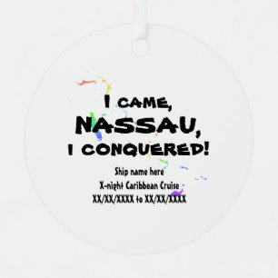 Nassau Vivimus Carib. Cruise Tropical Spectrum Ornament Aus Metall