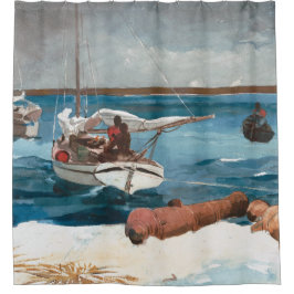 Nassau von Winslow Homer Art Sailboat Memory Fox Duschvorhang