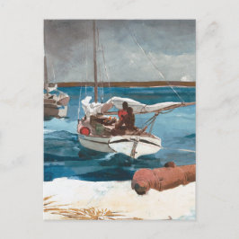 Nassau, Winslow Homer, Wasserschiff, Vintages Wass Postkarte