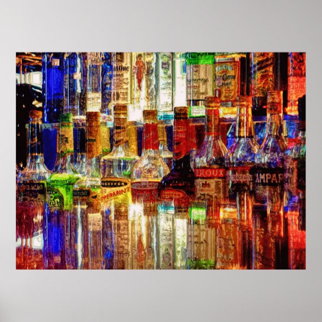 Nasse Bar Abstrakt Poster (Vorne)