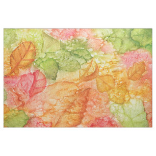 Nasse Blätter des Herbstes Stoff